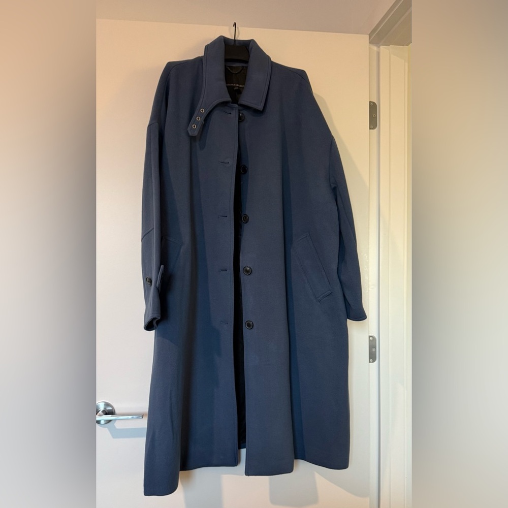 Banana Republic Women's Blue Wool/Cashmere Coat